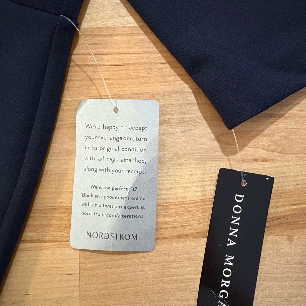 Donna Morgan Navy Long Sleeve Dress - Picture 7 of 7